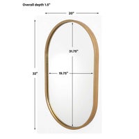 Varina Oval Mirror, Gold