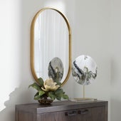 Varina Oval Mirror, Gold