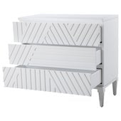 Colby 3 Drawer Chest, White