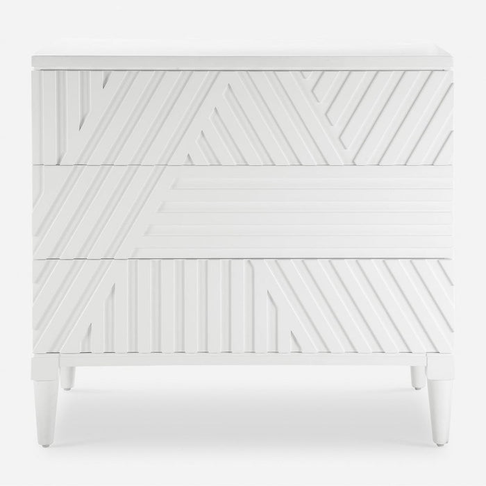 Colby 3 Drawer Chest, White