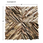 Outland Wood Wall Decor, Natural