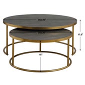 Aragon Nesting Coffee Tables, S/2, Gray