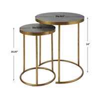 Aragon Nesting Tables, S/2, Gray