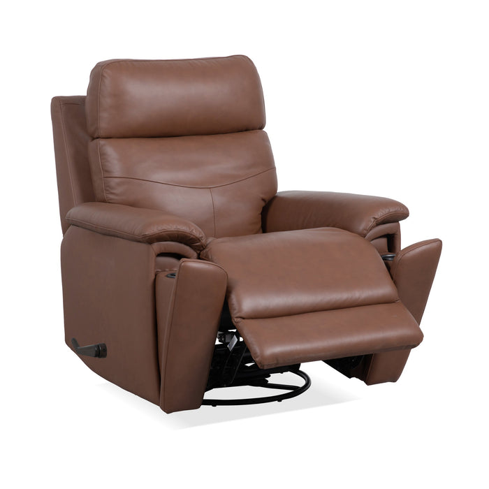 Refined Hickory Perfect Match Swivel Gliding Recliner