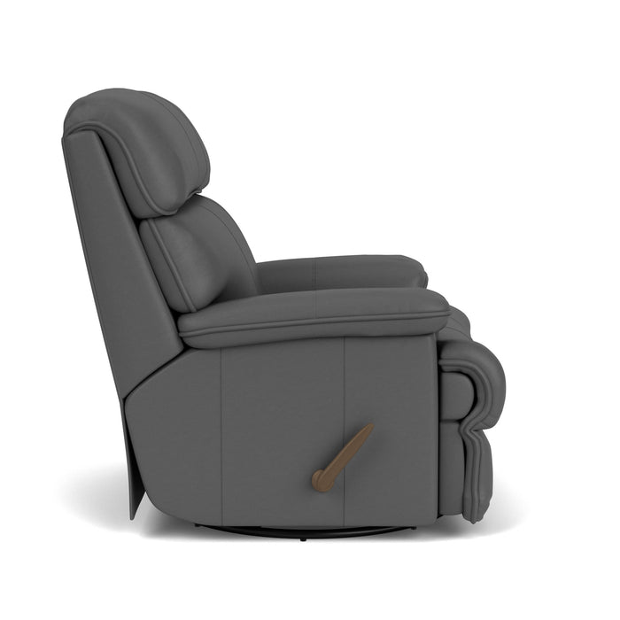 Geneva Leather Swivel Gliding Recliner