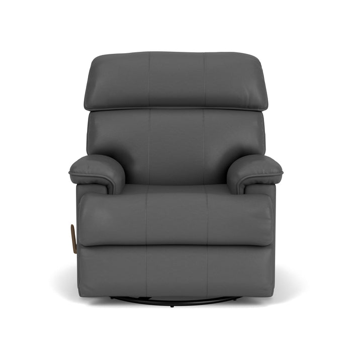 Geneva Leather Swivel Gliding Recliner