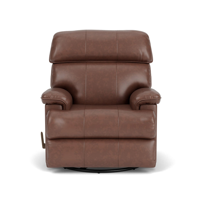 Geneva Leather Swivel Gliding Recliner