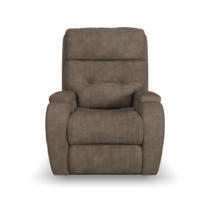 Strait Leather Power Recliner with Power Headrest