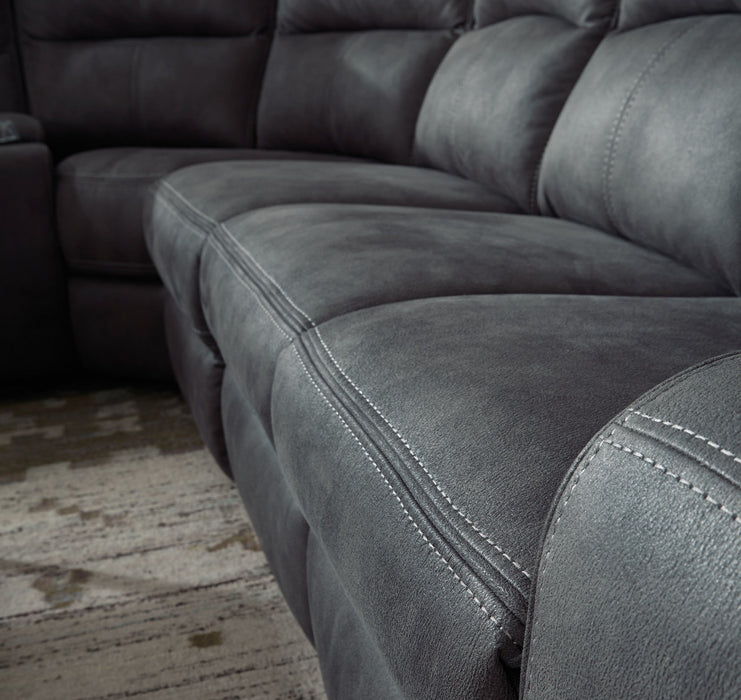 Nirvana Fabric Power Reclining Sectional with Power Headrests