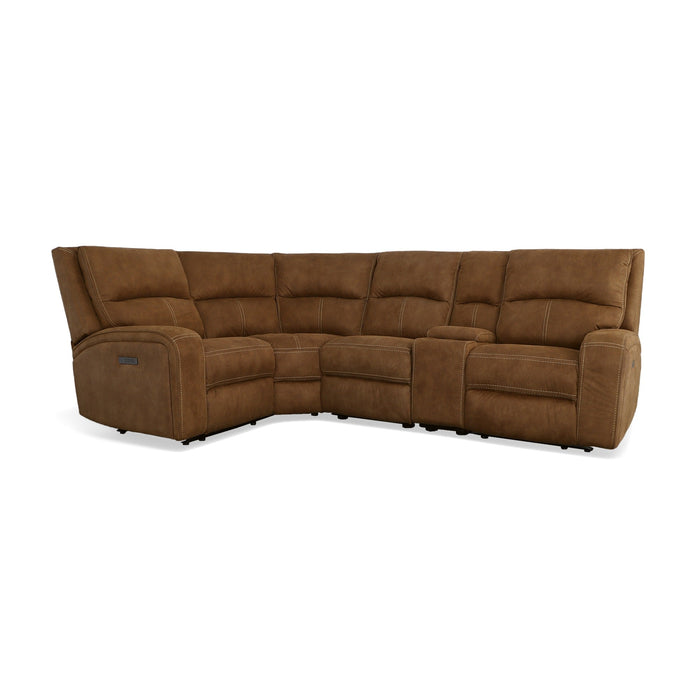 Nirvana Fabric Power Reclining Sectional with Power Headrests