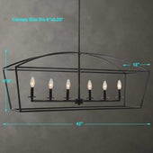 Clayton, 6 Lt Linear Chandelier