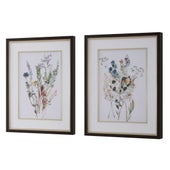 Delicate Flowers Framed Prints, S/2