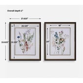 Delicate Flowers Framed Prints, S/2