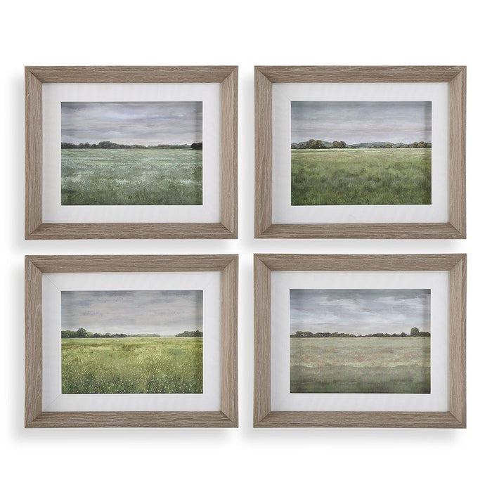 Quiet Meadows Framed Prints, S/4