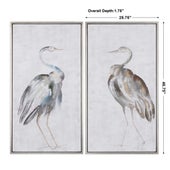 Summer Birds Hand Painted Canvases, S/2