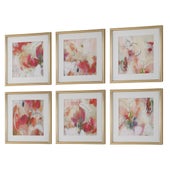 Fresh Start Framed Prints, Red, S/6