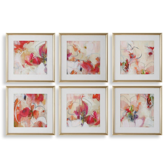 Fresh Start Framed Prints, Red, S/6