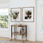 Color Block Framed Prints, S/2