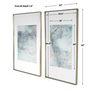 Undulating Oro Framed Prints, S/2