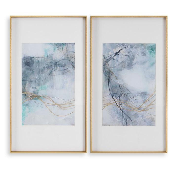 Undulating Oro Framed Prints, S/2