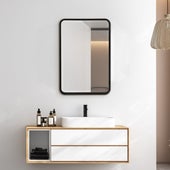 Crofton Vanity Mirror, Black