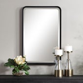 Crofton Vanity Mirror, Black