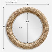 Twisted Seagrass Round Mirror