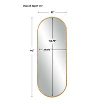 Varina Tall Mirror, Gold