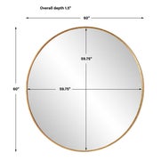 Junius Large Round Mirror, Gold