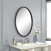 Sherise Oval Mirror, Bronze