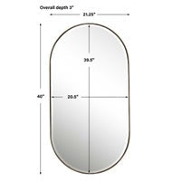 Lago Oval Mirror, Gold