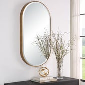 Lago Oval Mirror, Gold