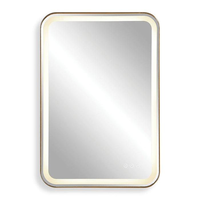 Crofton Lighted Vanity Mirror, Brass