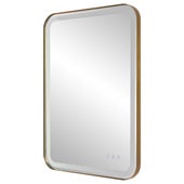 Crofton Lighted Vanity Mirror, Brass