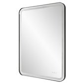 Crofton Lighted Large Mirror, Black