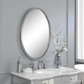 Sherise Oval Mirror, Nickel