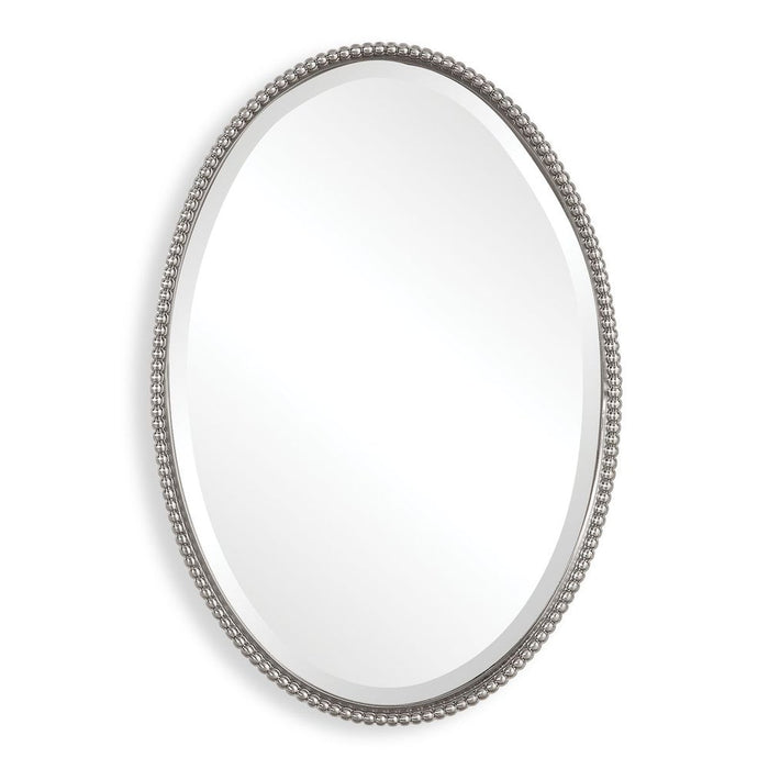 Sherise Oval Mirror, Nickel