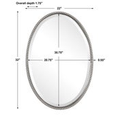 Sherise Oval Mirror, Nickel