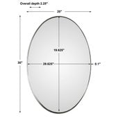 Pursley Oval Mirror, Nickel