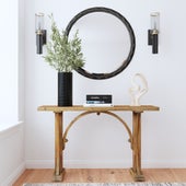 Scalloped Edge Round Mirror