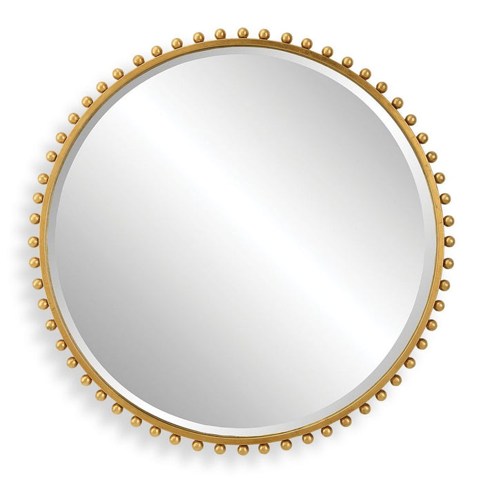 Taza Round Mirror, Gold