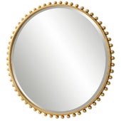 Taza Round Mirror, Gold