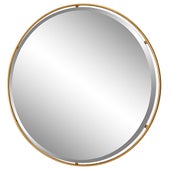 Canillo Round Mirror, Gold