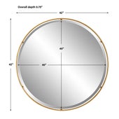 Canillo Round Mirror, Gold