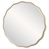 Aneta Large Round Mirror, Gold