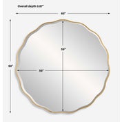 Aneta Large Round Mirror, Gold