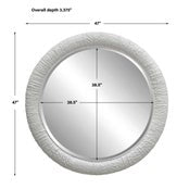 Mariner Round Mirror, White