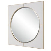 Cyprus Square Mirror, White