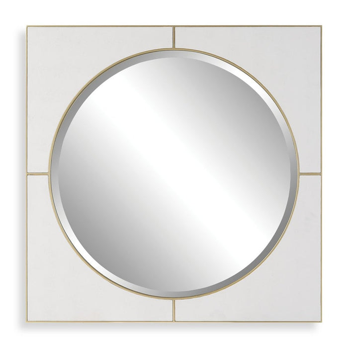 Cyprus Square Mirror, White