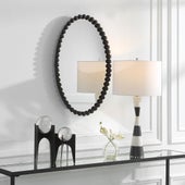 Serna Oval Mirror, Black